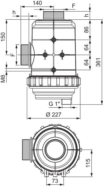 Arag Suction Filter 3” - 319