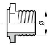 Arag Male Flange Adaptor x 1" BSP 463000.040