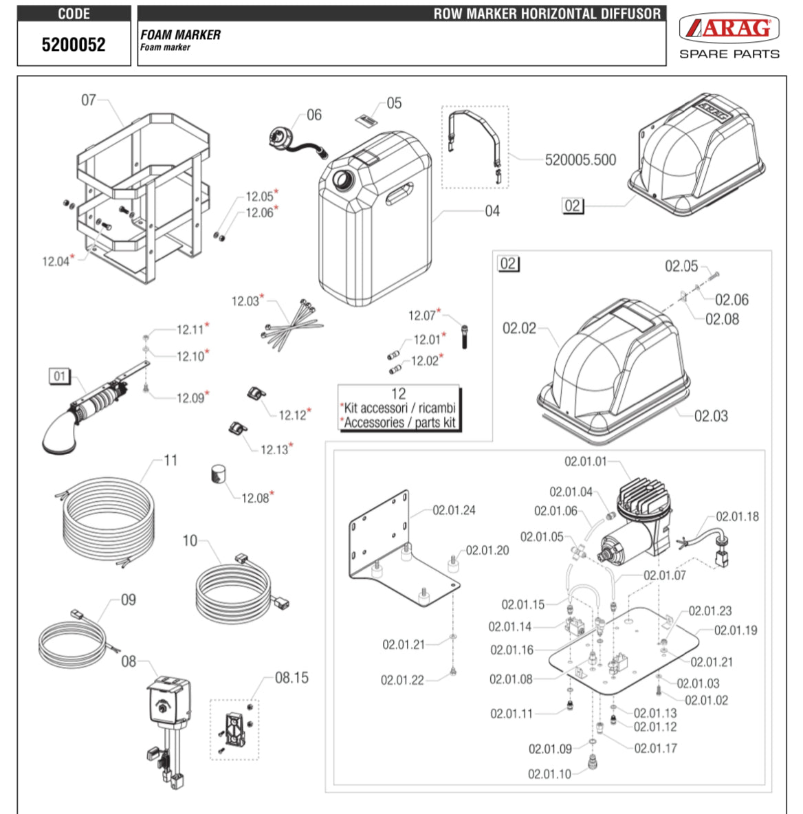 Arag Double Sided Foam Marker 5200052