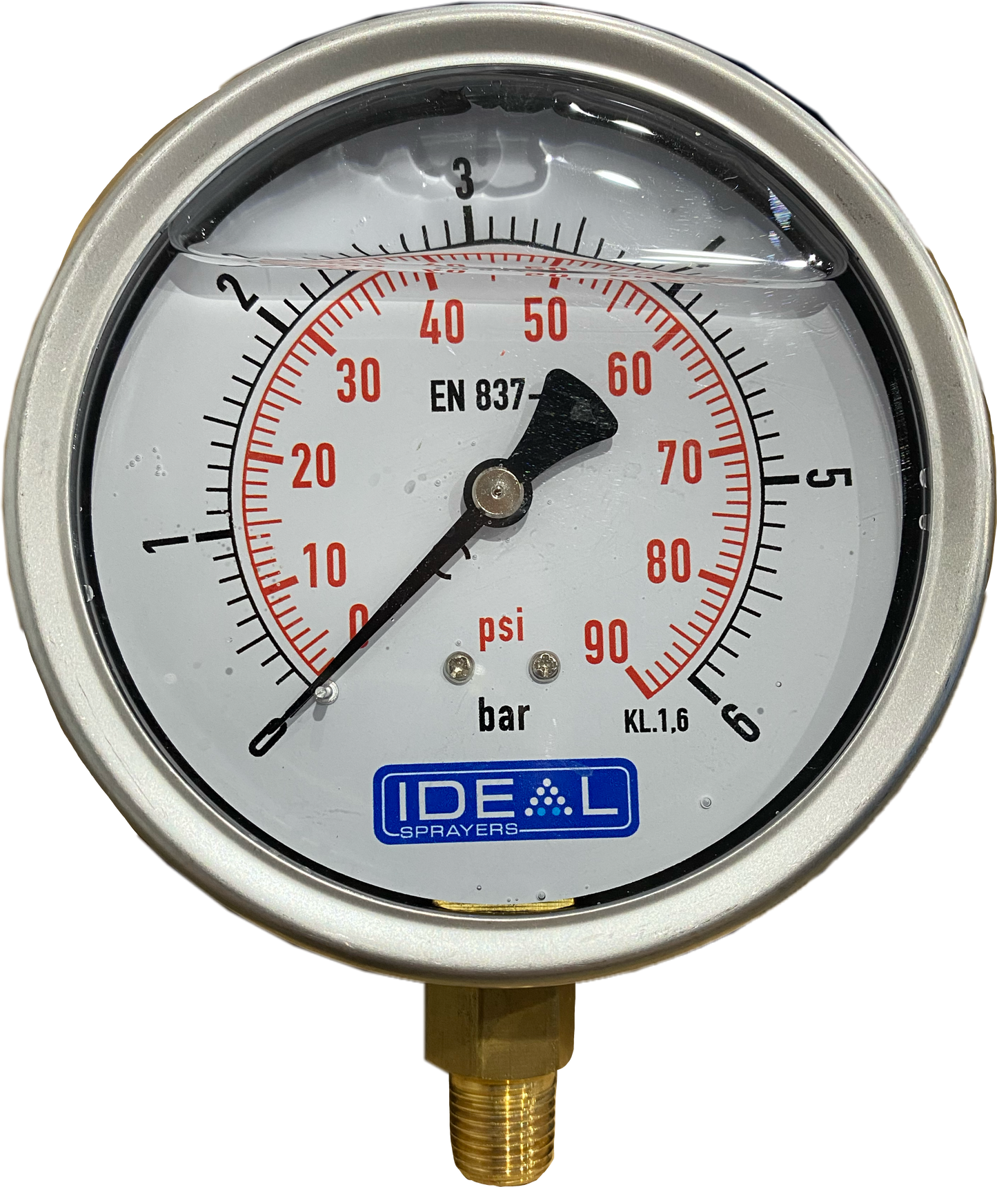 Ideal Pressure Gauge 100MM (4”) 1/4” BSPT Bottom Inlet