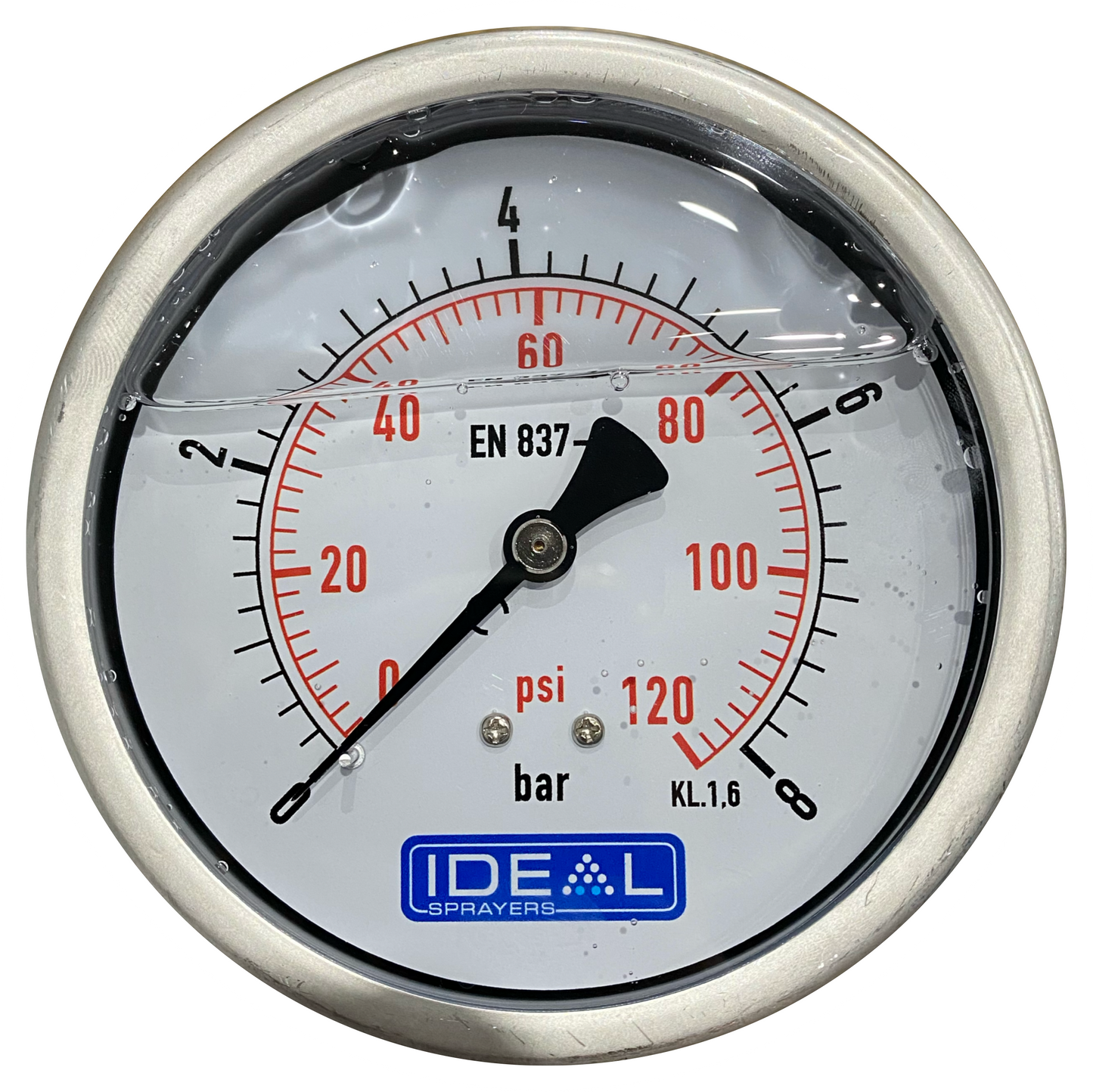 Ideal Pressure Gauge 100MM (4”) 1/4” BSPT Rear Inlet