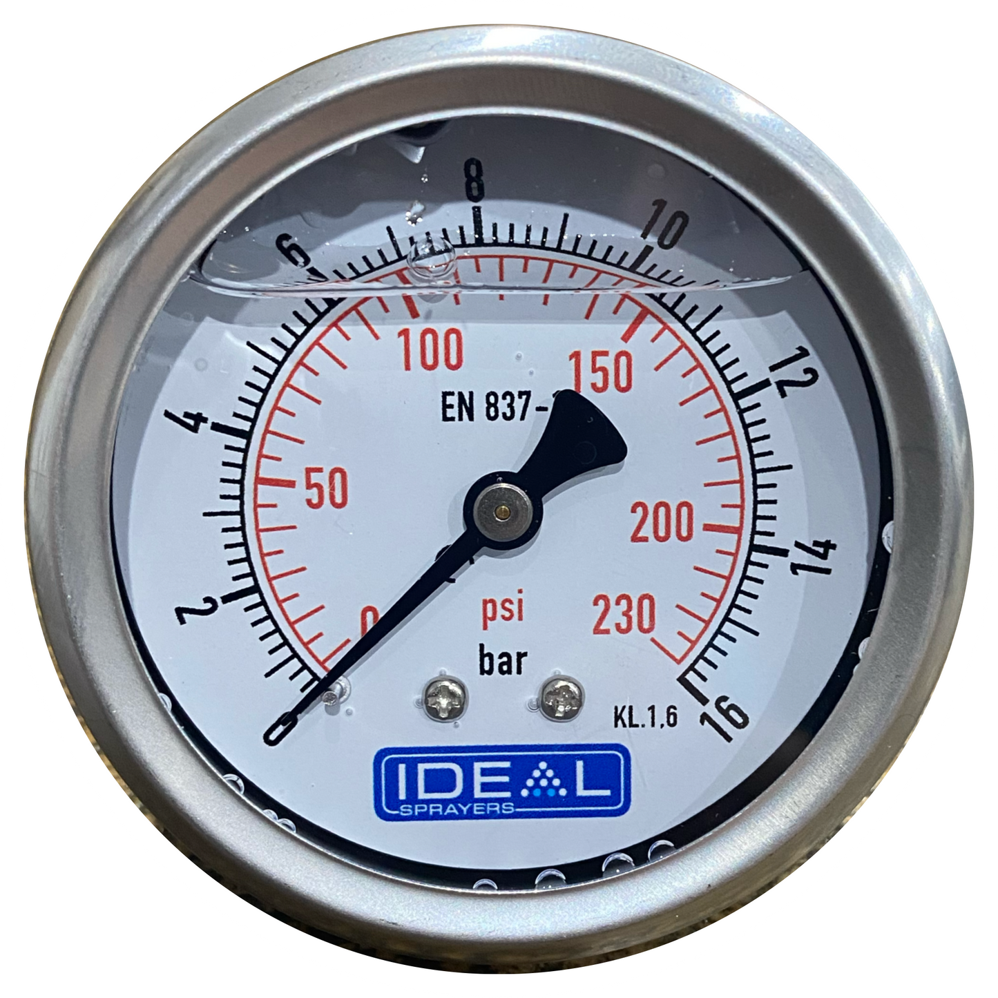 Ideal Pressure Gauge 63MM (2.5”) 1/4” BSPT Rear Inlet