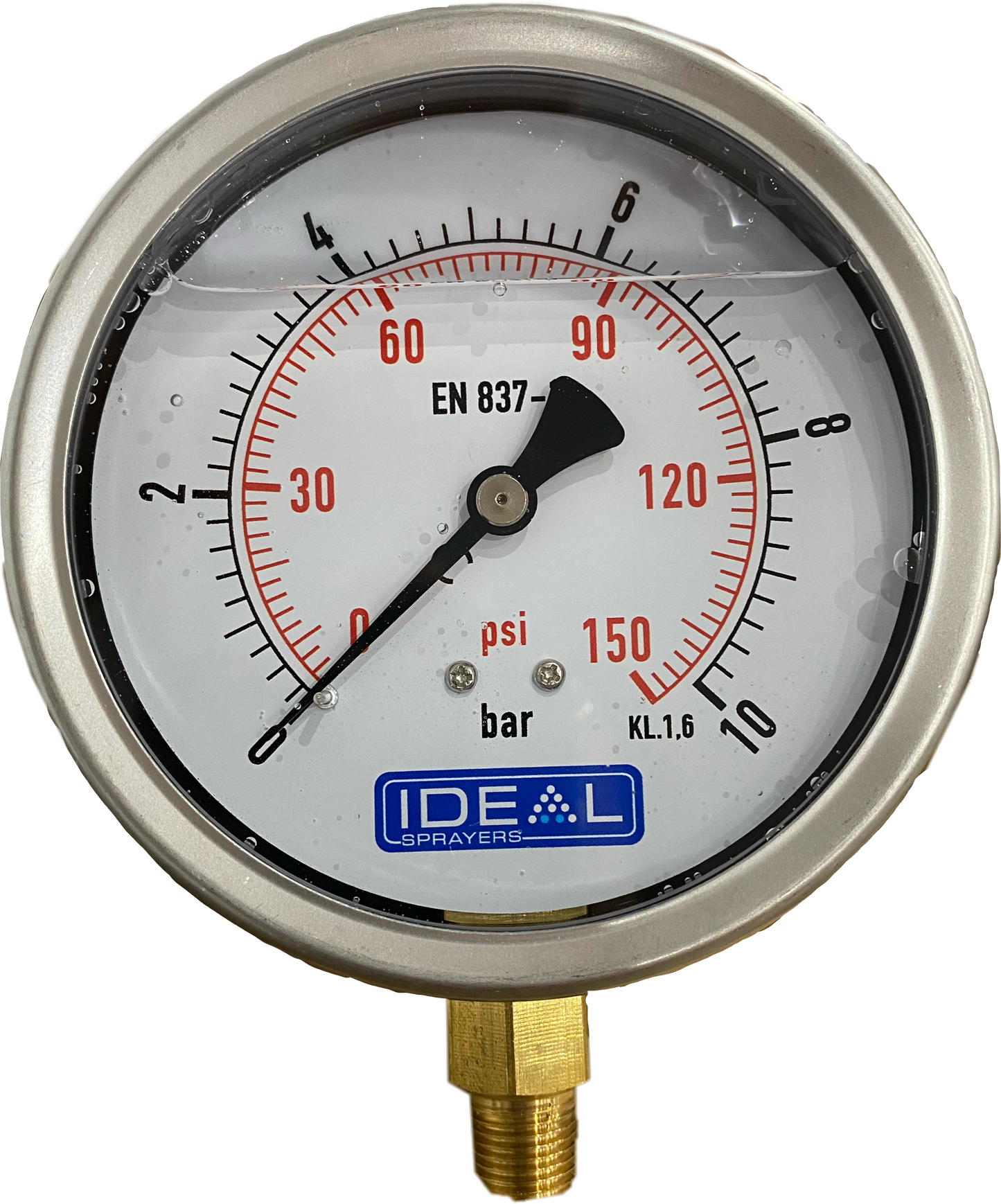 Ideal Pressure Gauge 100MM (4”) 1/4” BSPT Bottom Inlet