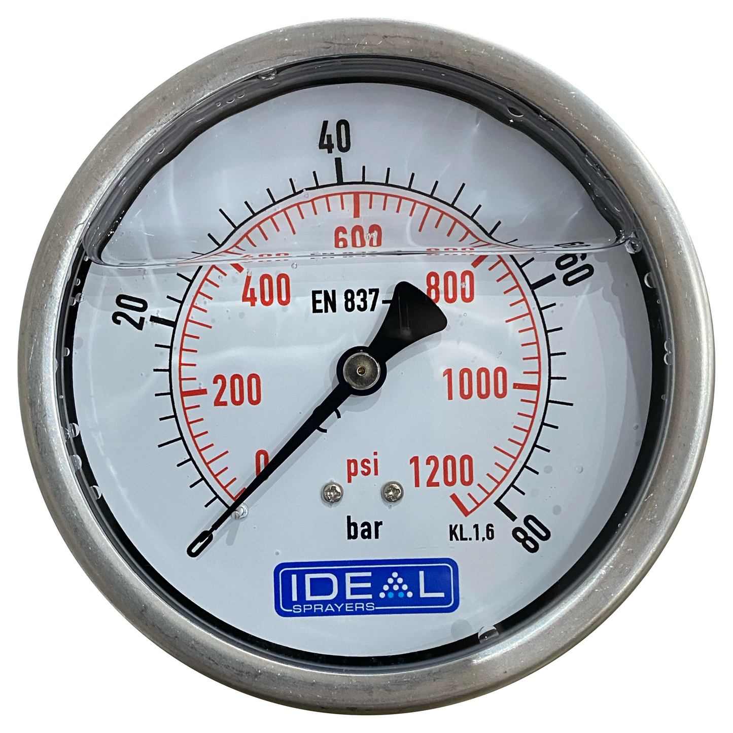 Ideal Pressure Gauge 100MM (4”) 1/4” BSPT Rear Inlet