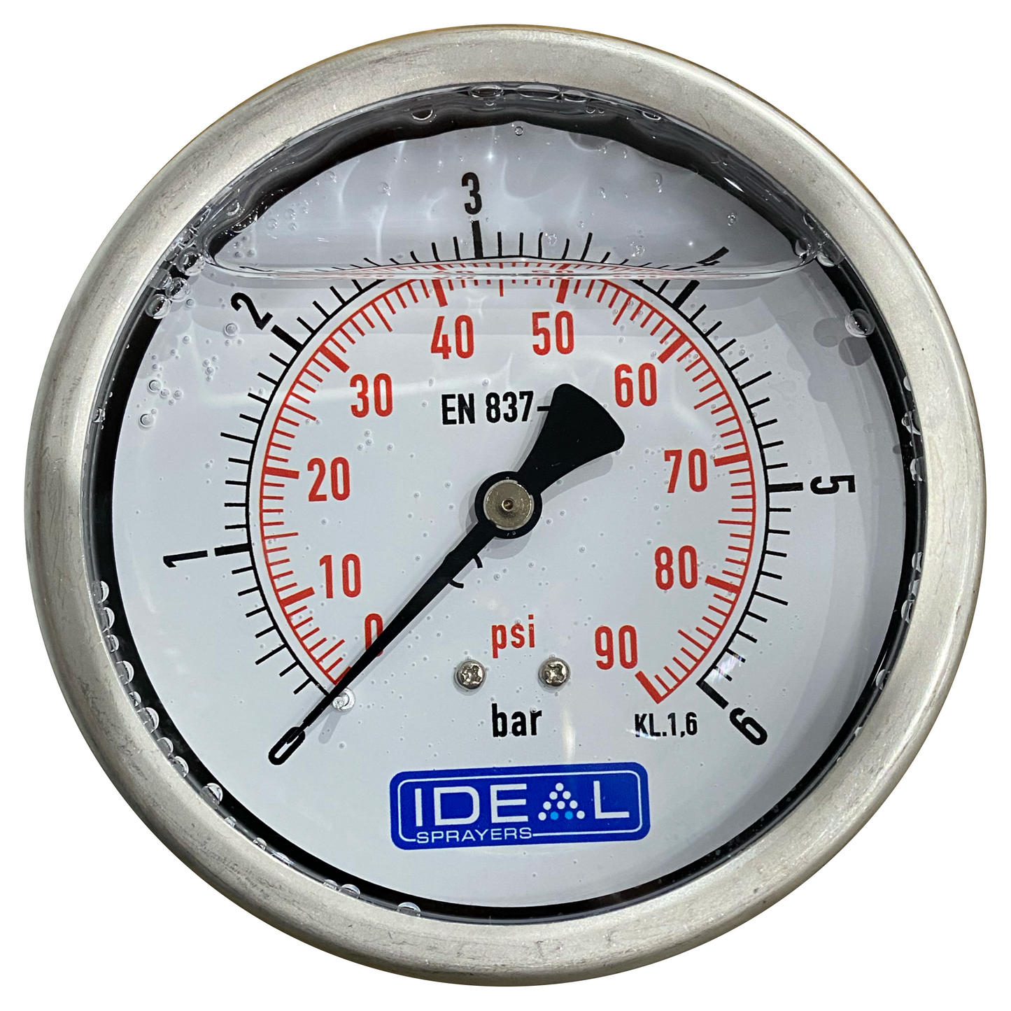 Ideal Pressure Gauge 100MM (4”) 1/4” BSPT Rear Inlet