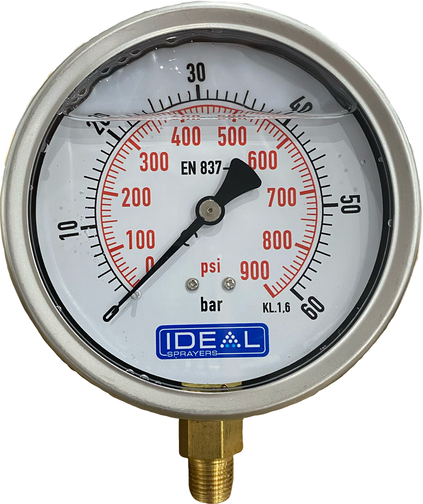 Ideal Pressure Gauge 100MM (4”) 1/4” BSPT Bottom Inlet