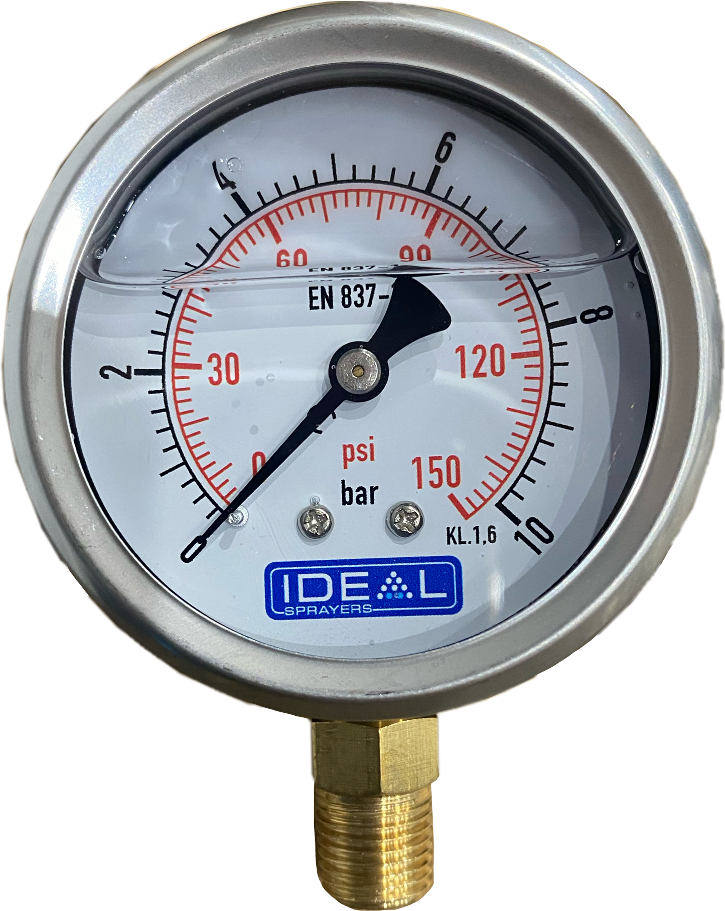 Ideal Pressure Gauge 63MM (2.5”) 1/4” BSPT Bottom Inlet