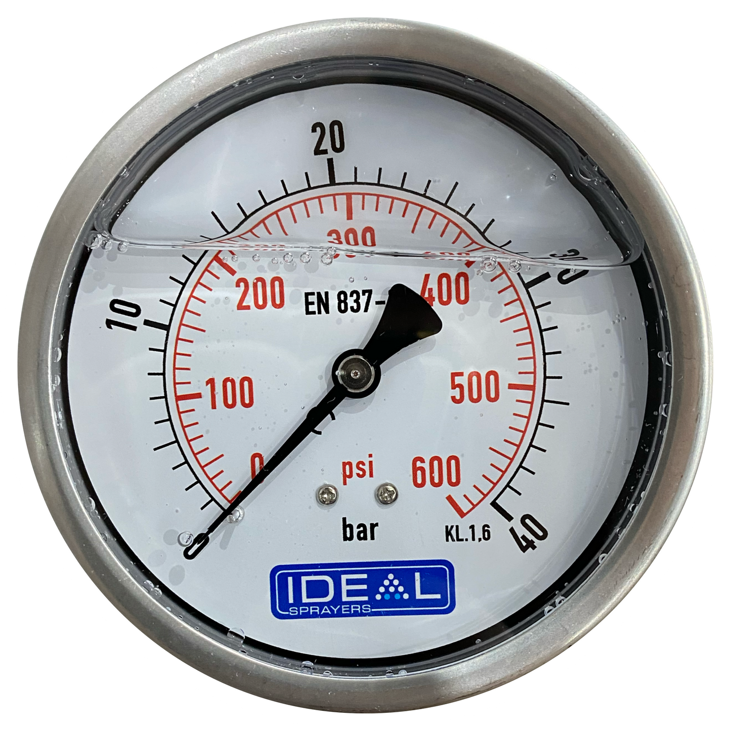 Ideal Pressure Gauge 100MM (4”) 1/4” BSPT Rear Inlet