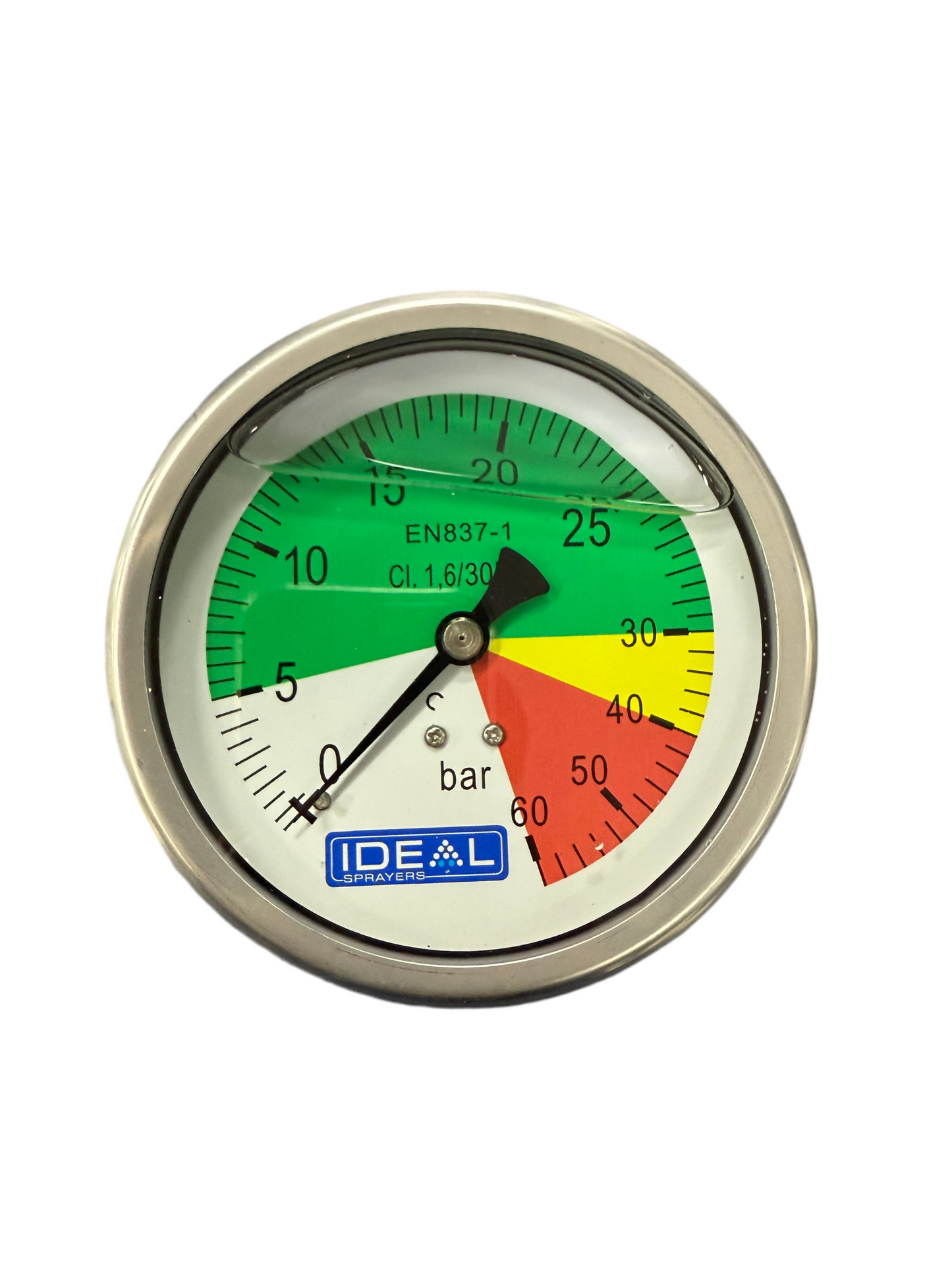 Ideal Isometric Pressure Gauge 100MM (4”) 1/4” BSPT Rear Inlet 60BAR