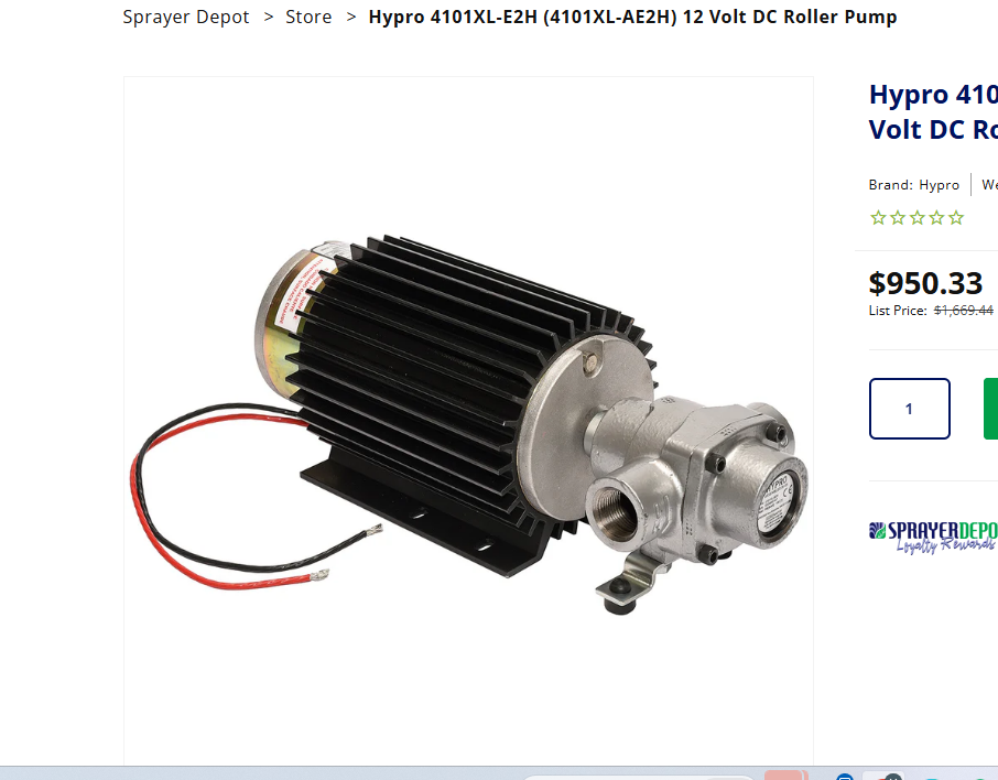 Hypro 12V Roller Pump 4101XL-E2H