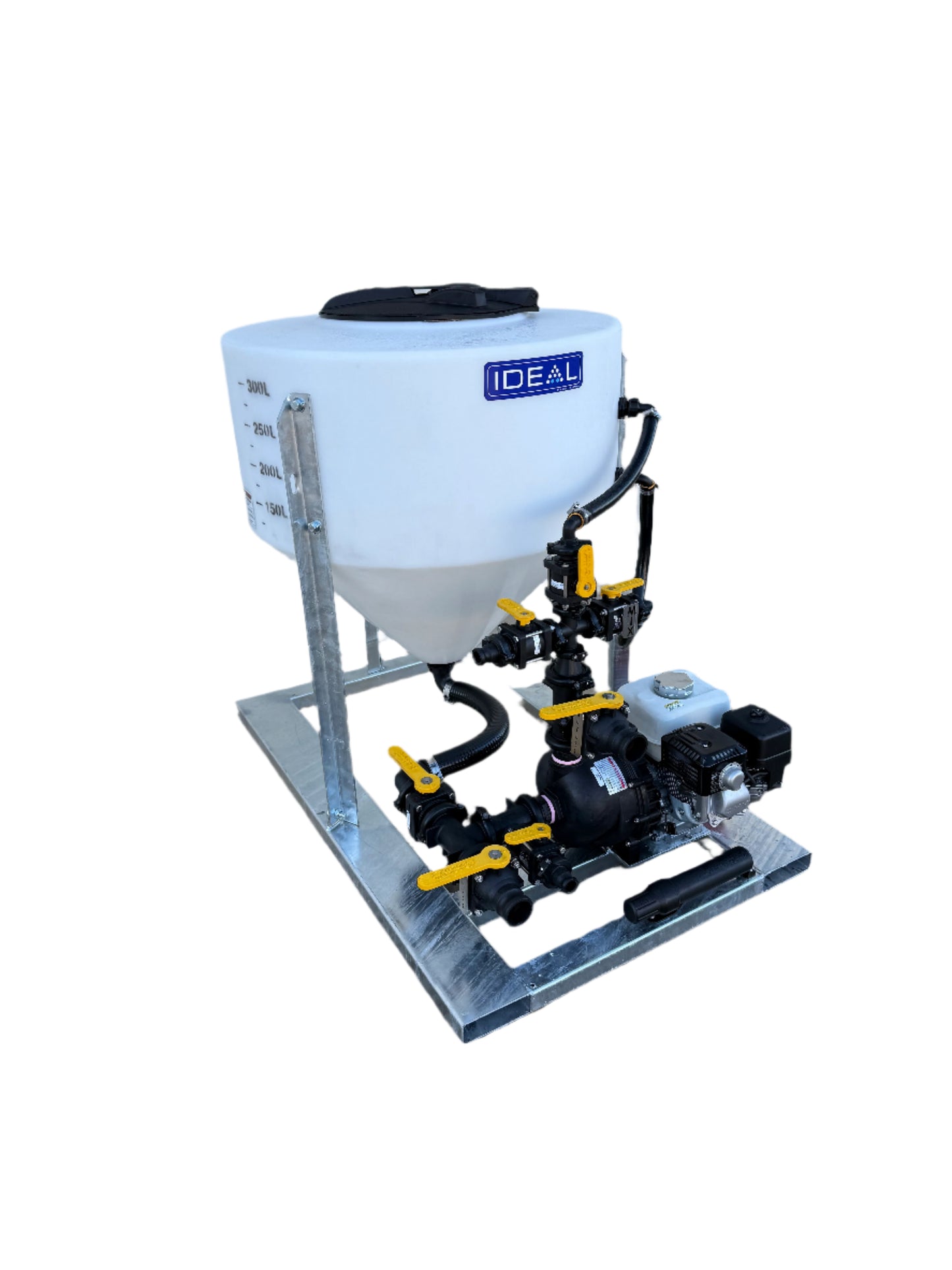 Ideal 300L Petrol 2" Chemical Batch Mixer Vat
