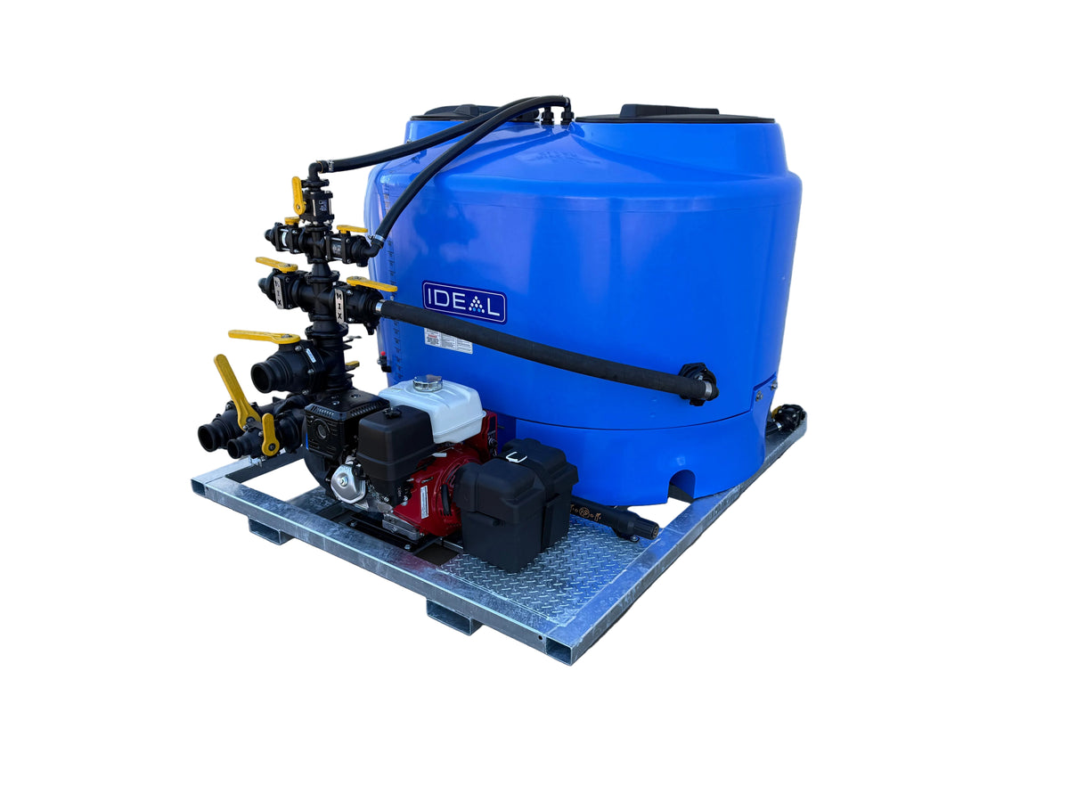 Ideal 1200L Banjo 3" M350 SuperFlow Honda Chemical Batch Mixer E/START