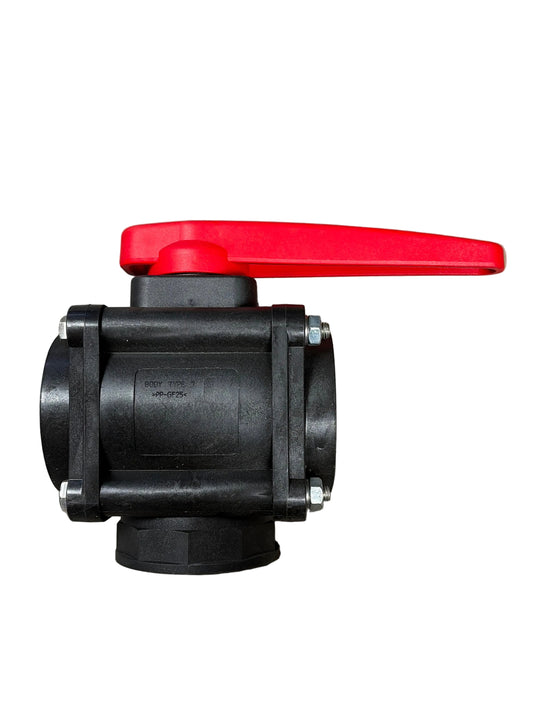 Arag 3" BSP 3 Way Threaded Ball Valve 453027A99