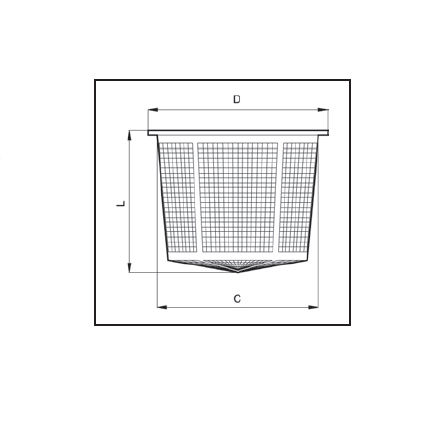 Arag "Filter Basket Suit 455mm Lids 300126 (185mm deep)