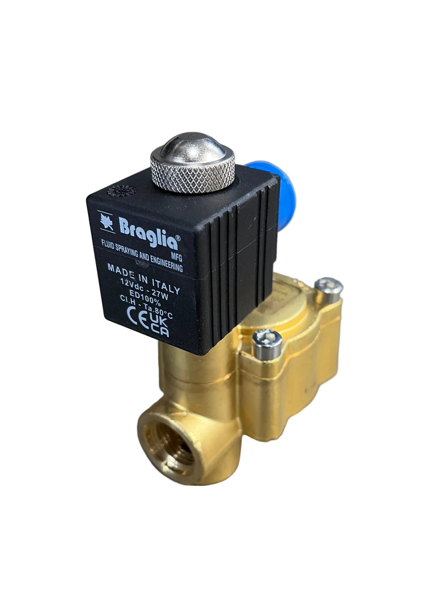 Braglia 12V Brass Solenoid - 1/2" Threaded 201.1915.3