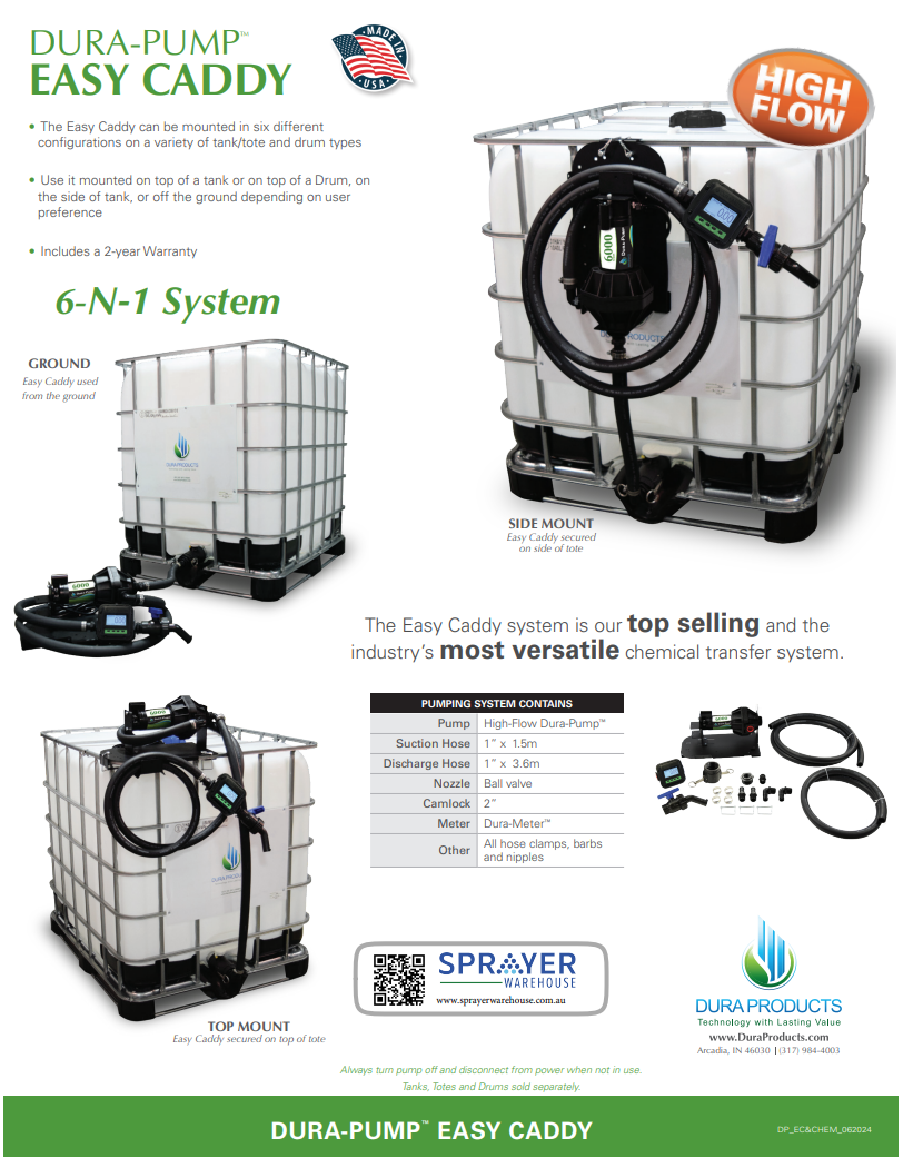 Dura Chemical Easy Caddy Pump System DPEM-6318V-12