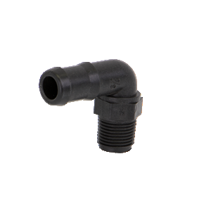 Banjo 1/2" NPT X 3/4" Hose Barb Elbow HB050/075-90