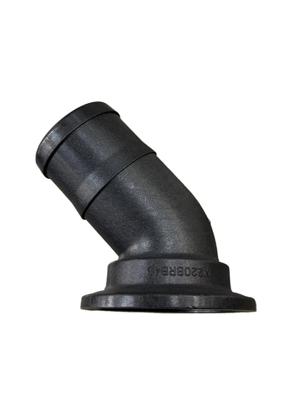 Banjo Manifold Flange x 45 Degree Hose Barb Elbow