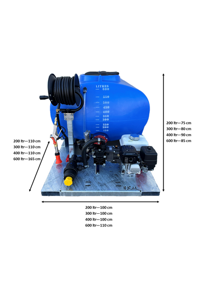 Ideal Skid Pro Motorised 400L Tray Sprayer
