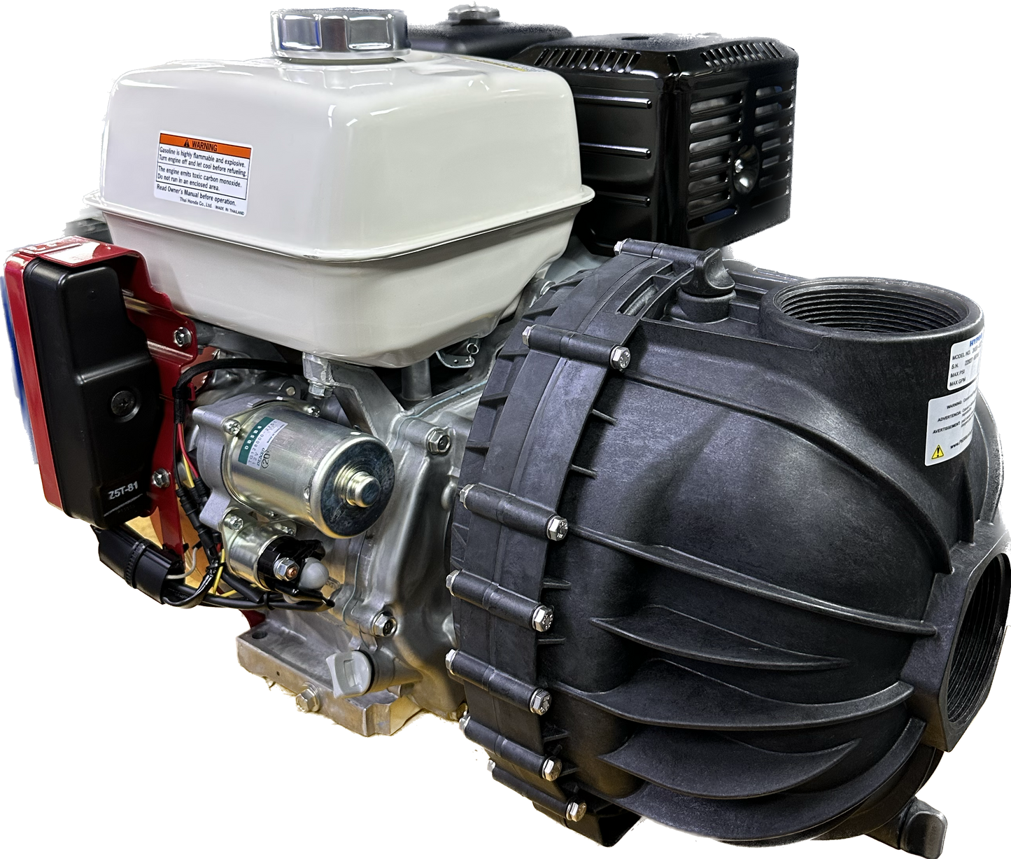 Hypro 3” NPT Threaded Poly Pump Elec Start Honda HTP1600E