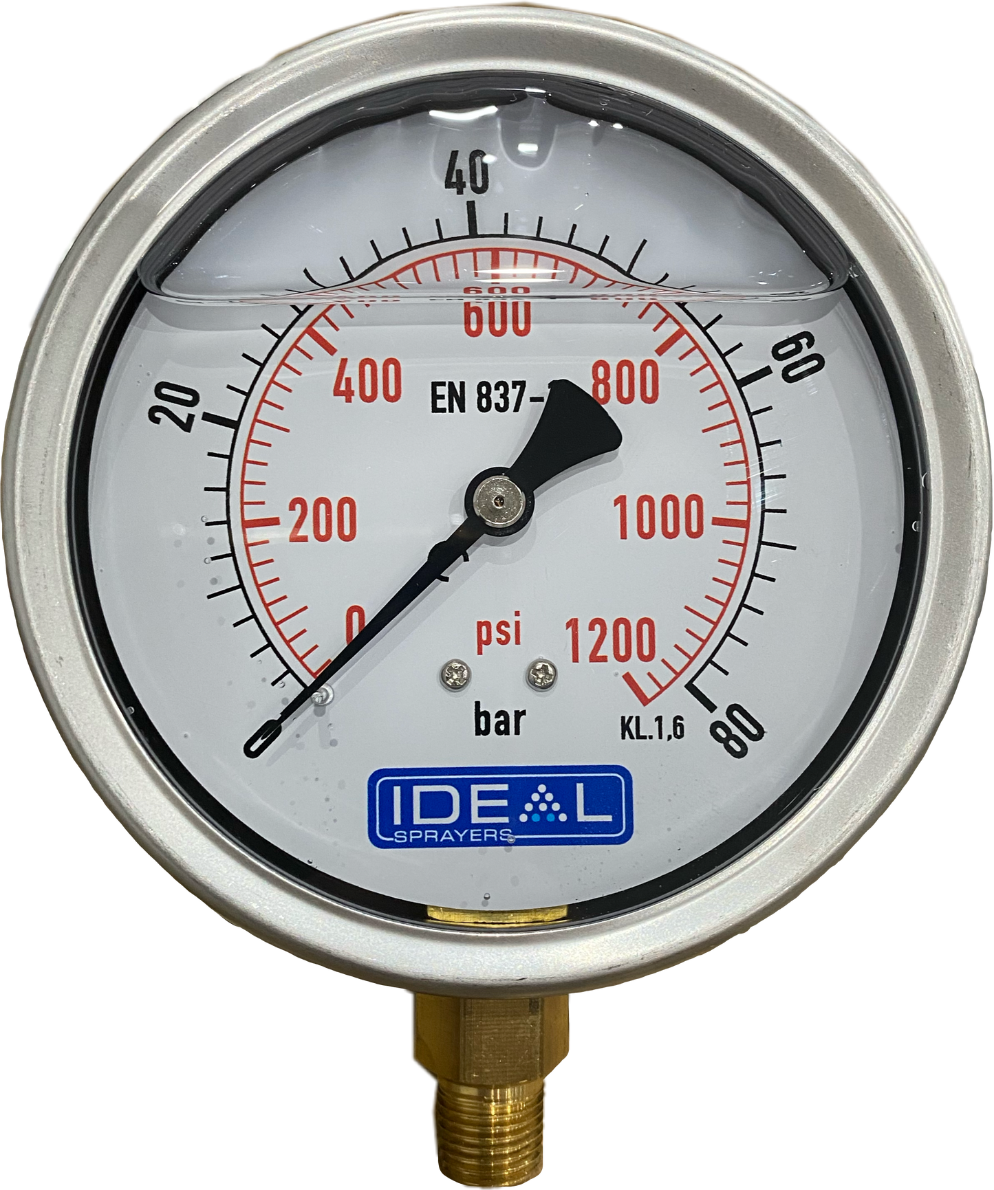 Ideal Pressure Gauge 100MM (4”) 1/4” BSPT Bottom Inlet