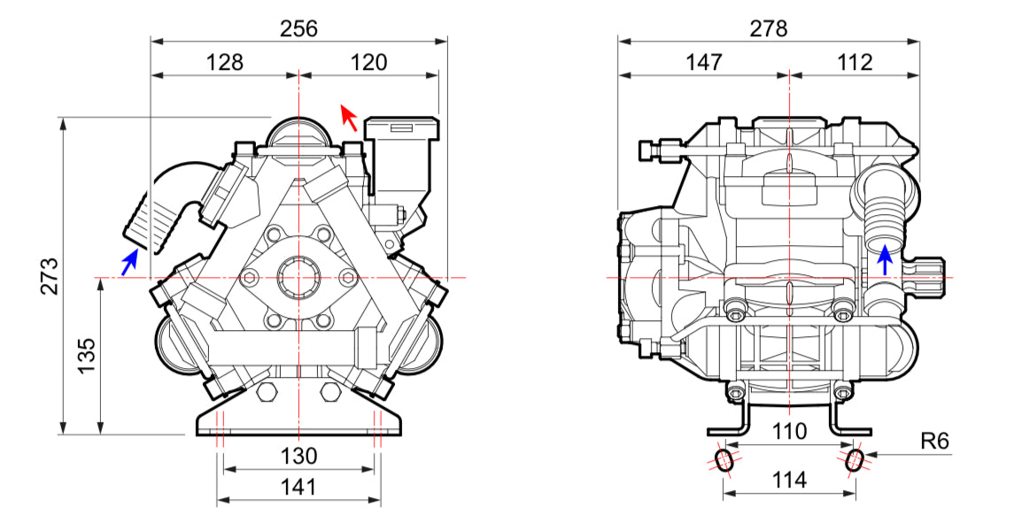 Comet Diaphragm Pump - BP125K BP125/20