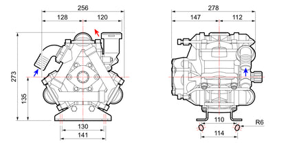 Comet Diaphragm Pump - BP125K BP125/20