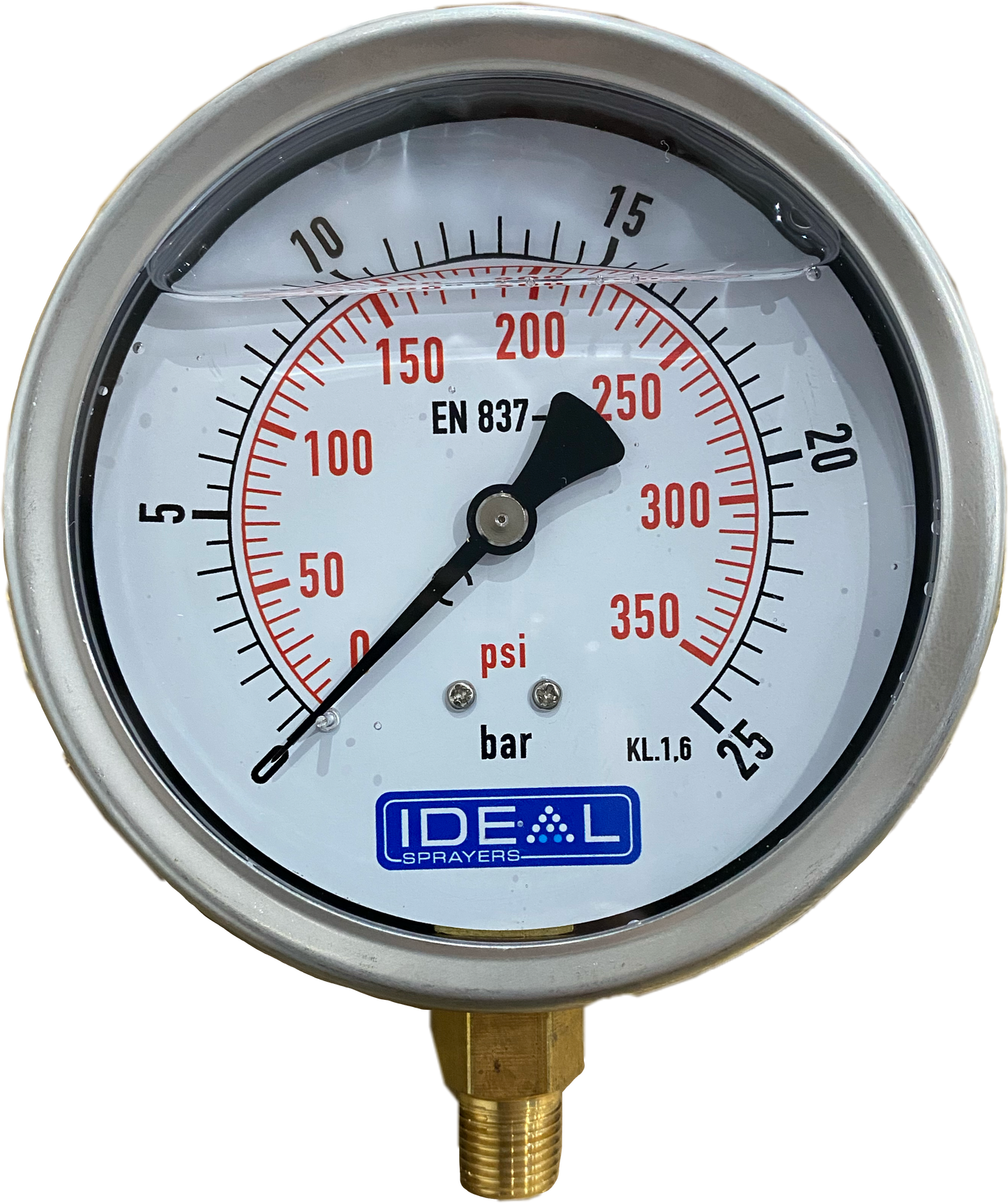 Ideal Pressure Gauge 100MM (4”) 1/4” BSPT Bottom Inlet