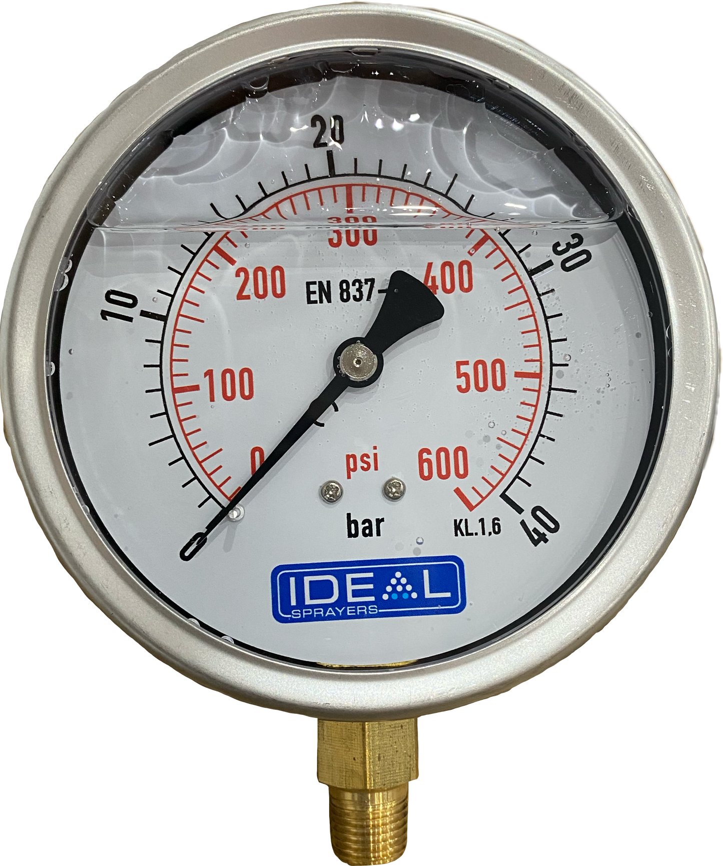 Ideal Pressure Gauge 100MM (4”) 1/4” BSPT Bottom Inlet