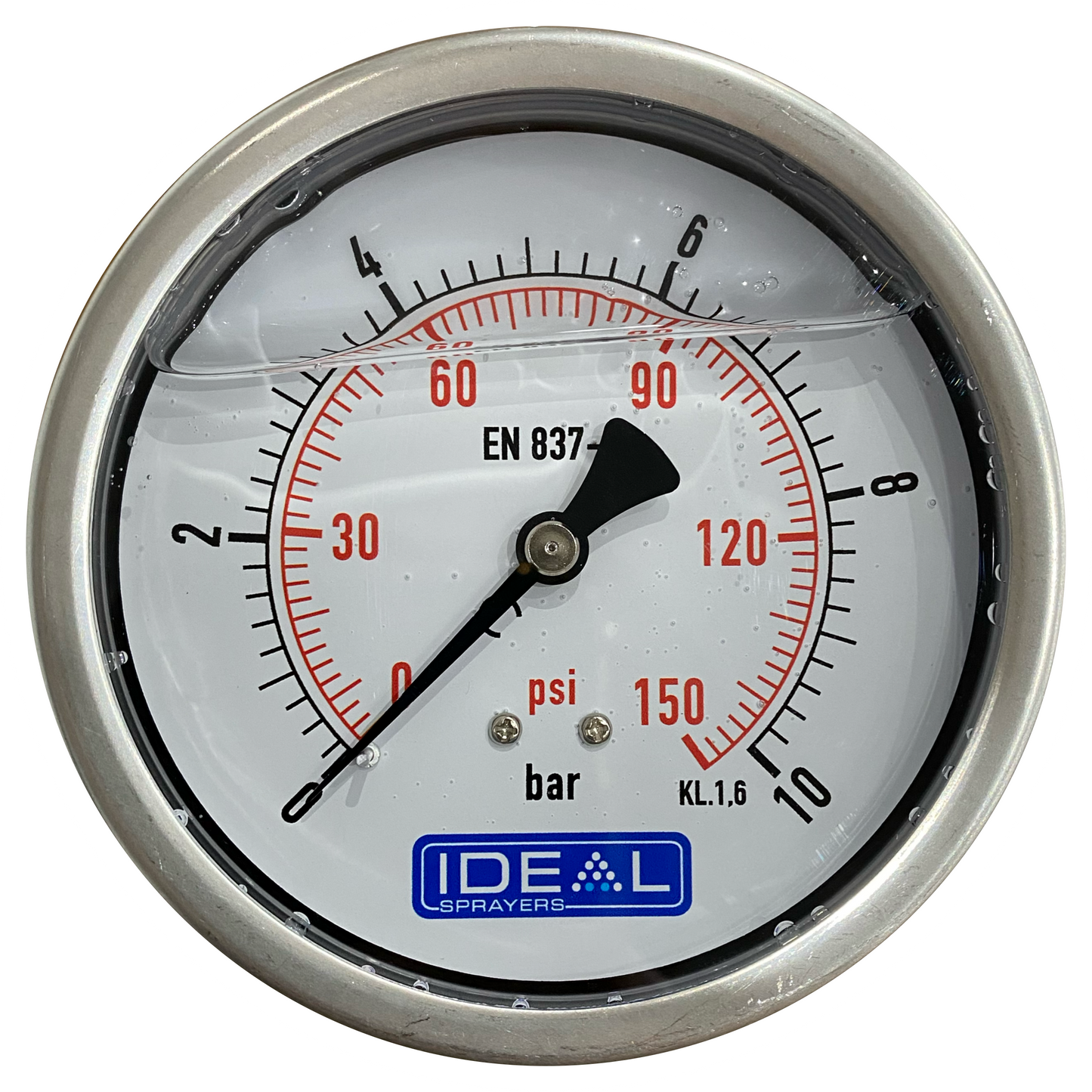 Ideal Pressure Gauge 100MM (4”) 1/4” BSPT Rear Inlet