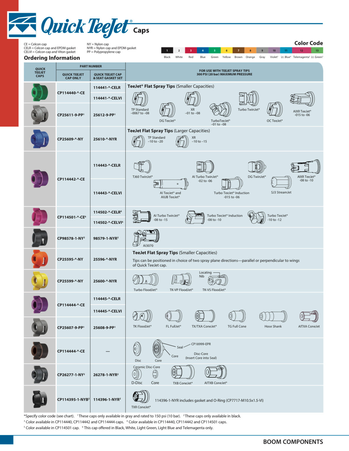 Teejet Quick Cap & Rubber 114441 (25612)