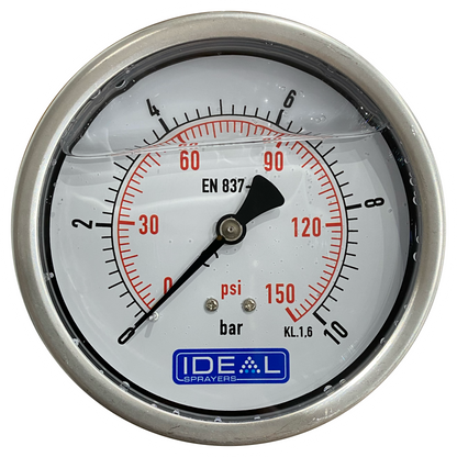 Ideal Pressure Gauge 63MM (2.5”) 1/4” BSPT Rear Inlet